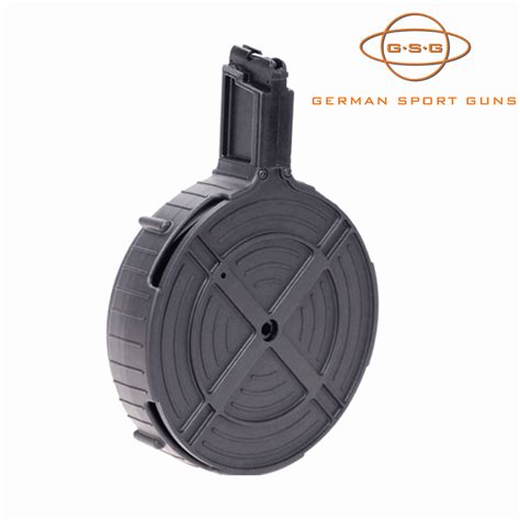 Safeties include an internal locking device and slide-mounted ambidextrous safety. . Gsg firefly 22lr drum magazine